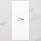 Branch Minimalistische Witte & Zilveren Moderne Hu Menu (Achterkant)