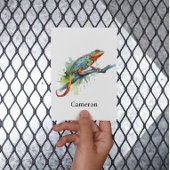 Branch of Colors: Chameleon Art, op maat Briefkaart