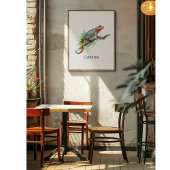 Branch of Colors: Chameleon Art, op maat Perfect Poster