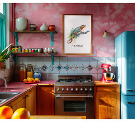 Branch of Colors: Chameleon Art, op maat Perfect Poster