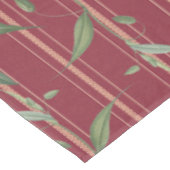 Branch of leaves on red wallpaper tafelkleed (Gekanteld)