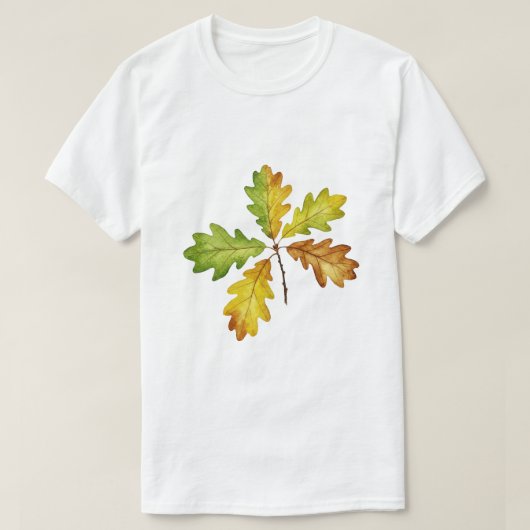 Branch of oak leaves t-shirt (Design voorkant)