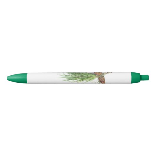Branch of pine with the pinecones zwarte inkt pen (Voorkant)