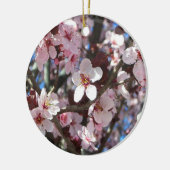 Branch of Pink Blossom Spring Floral Keramisch Ornament (Links)