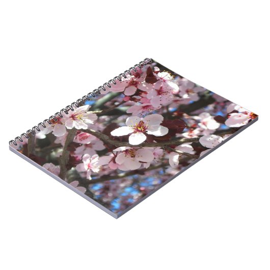 Branch of Pink Blossom Spring Floral Notitieboek (Linkerzijde)