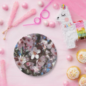 Branch of Pink Blossom Spring Floral Papieren Bordje (Feest)