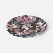 Branch of Pink Blossom Spring Floral Papieren Bordje (Gekanteld)