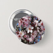 Branch of Pink Blossom Spring Floral Ronde Button 5,7 Cm (Voorkant /achterkant)