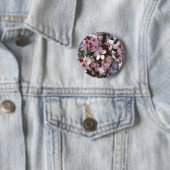 Branch of Pink Blossom Spring Floral Ronde Button 5,7 Cm (In situ)