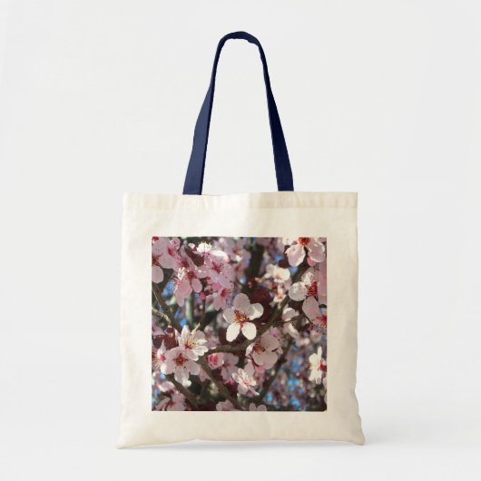 Branch of Pink Blossom Spring Floral Tote Bag (Voorkant)