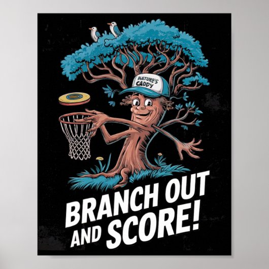 Branch Out And Score - Discgolf enthousiast leuk o Poster (Voorkant)