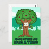 Branch out met liefde knuffel een boom briefkaart (Voorkant / Achterkant)