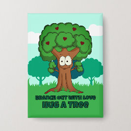 Branch out met liefde knuffel een boom button