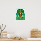 Branch out met liefde knuffel een boom poster (Keuken)