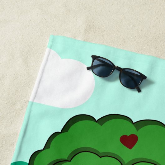 Branch out met liefde knuffel een boom strandlaken (In situ)