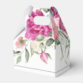 Branch, roze rozenbloemen zwarte typografie bruilo bedankdoosjes (Achterkant)