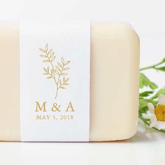 Branch Rustic Rubber Stamp Wedding Monogram Rubberstempel