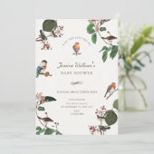 Branch verlaat Bird baby shower Kaart (Staand voorkant)