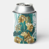 Branch with Golden Leaves Ginko Biloba Blikjeskoeler (Blikje Achterkant)