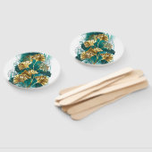 Branch with Golden Leaves Ginko Biloba Handwaaier (Niet-gemonteerd)