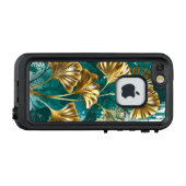 Branch with Golden Leaves Ginko Biloba LifeProof iPhone Hoesje (Achterkant (horizontaal))