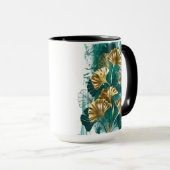 Branch with Golden Leaves Ginko Biloba Mok (Voorkant rechts)