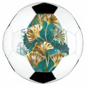 Branch with Golden Leaves Ginko Biloba Voetbal (Voorkant)