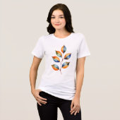 Branch with leaves Tri-Blend shirt (Voorkant volledig)