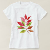 Branch with red leaves t-shirt (Design voorkant)
