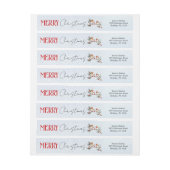 Branch with robin birds and berries Christmas (Vel)