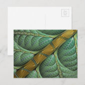 "Branched" Organic Green Fractal Briefkaart (Voorkant / Achterkant)