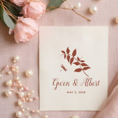 Branches and Dragonfly Wedding Monogram Rubberstempel