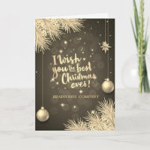 Branches, Balls, ik wens je het beste kerstfeest o Feestdagen Kaart (Voorkant)