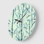 Branches bamboe, wit, groen, bladeren, bamboe grote klok (Hoek)