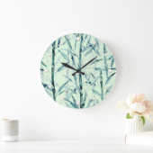 Branches bamboe, wit, groen, bladeren, bamboe grote klok (Huis)