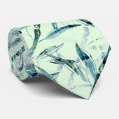 Branches bamboe, wit, groen, bladeren, bamboe stropdas (Opgerold)