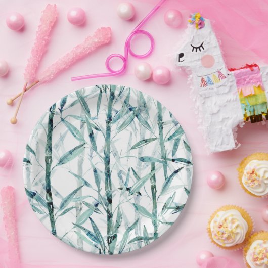 Branches bamboo. papieren bordje (Feest)