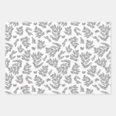 Branches & Bladeren Gift Wrap Papieren Blad Set va Inpakpapier Vel (Voorkant 3)