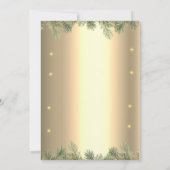 Branches, Cadeaus, Ballen, String Lights Kerst Kaart (Achterkant)