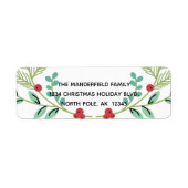 Branches en bessen Vakantie Retouradres Labels (Voorkant)