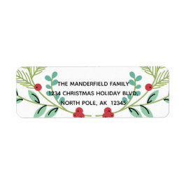 Branches en bessen Vakantie Retouradres Labels