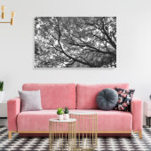 Branches en bladeren canvas afdruk (Insitu (Woonkamer))