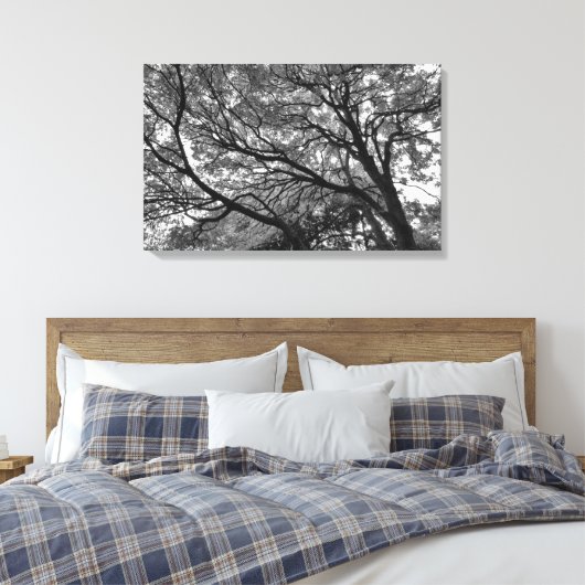 Branches en bladeren II Canvas Afdruk (Insitu (Slaapkamer))