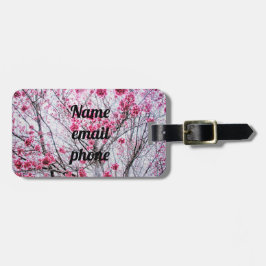 Branches en bloemen van een Cherry Tree Bagagelabel