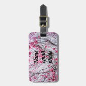 Branches en bloemen van een Cherry Tree Bagagelabel (Voorkant verticaal)