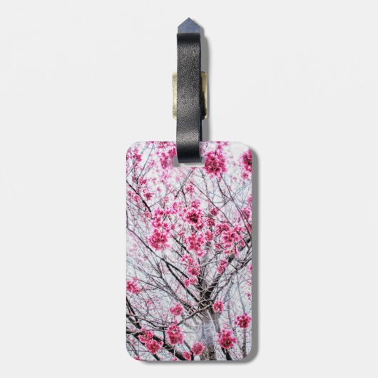 Branches en bloemen van een Cherry Tree Bagagelabel (Achterkant verticaal)