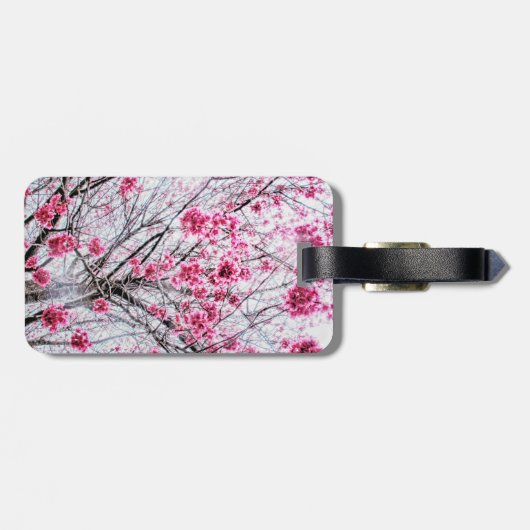 Branches en bloemen van een Cherry Tree Bagagelabel (Achterkant horizontaal)