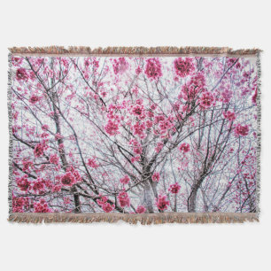 Branches en bloemen van een Cherry Tree Deken