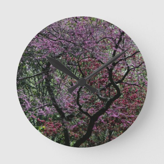 Branches en bloesems ronde klok (Voorkant)