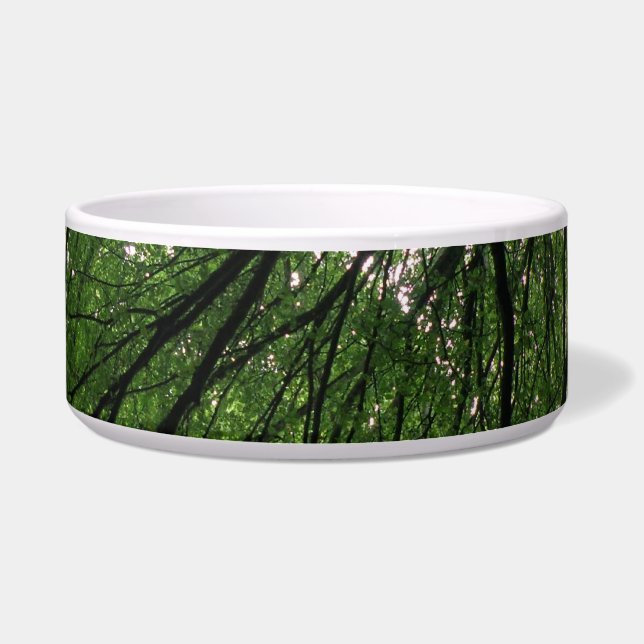 Branches en lederen honden voerbakje (Voorkant)